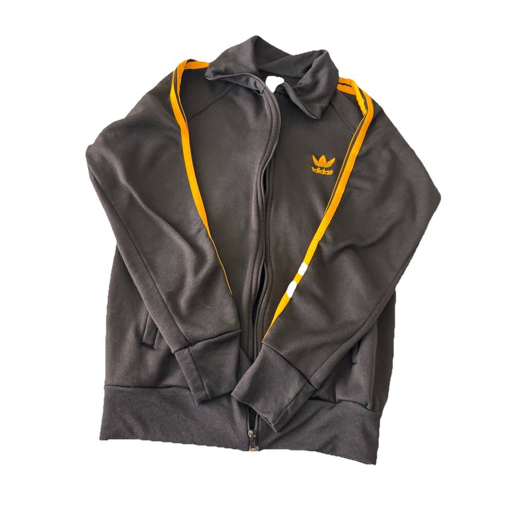 Vintage Adidas Track Jacket Size Medium Embroidered Logo Unisex